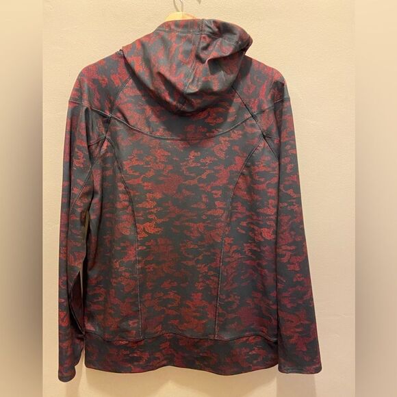 Anne Klein Sport full Zip hoodie black/muted red jacket L - Picture 3 of 8